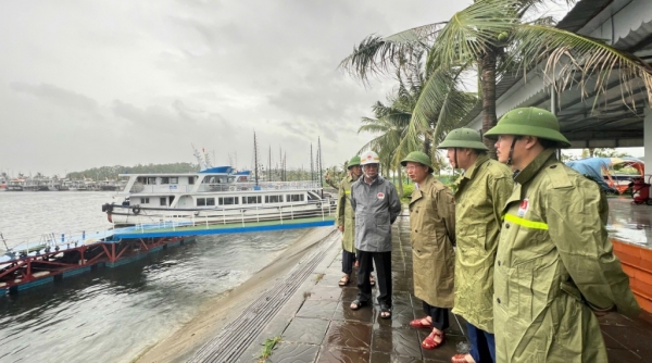 Bộ trưởng Bộ NN&PTNT Lê Minh Hoan kiểm tra công tác phòng, chống bão số 3 tại Quảng Ninh