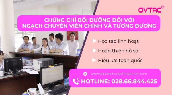 Chứng chỉ bồi dưỡng đối với ngạch chuyên viên và tương đương