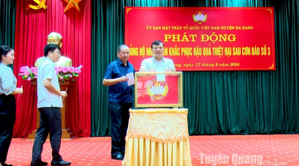 Tuyên Quang: Trên 123 triệu đồng ủng hộ người dân Na Hang chịu thiệt hại bởi bão số 3