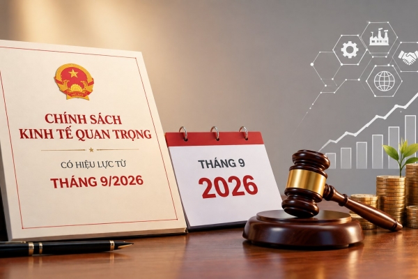 Loạt chính sách kinh tế quan trọng chính thức có hiệu lực từ tháng 9/2026