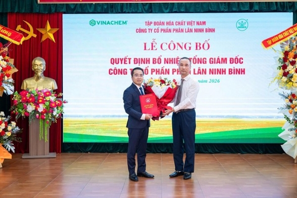 Bổ nhiệm ông Trần Thắng giữ chức Tổng Giám đốc Phân lân Ninh Bình