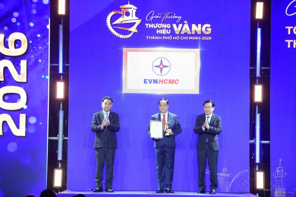 EVNHCMC được vinh danh Thương hiệu Vàng TP Hồ Chí Minh