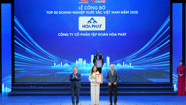 Tập đoàn Hoà Phát tiếp tục được vinh danh Top Doanh nghiệp lớn nhất Việt Nam