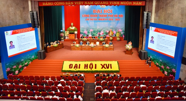 Đại hội Công đoàn TP. Hà Nội lần thứ XVI (nhiệm kỳ 2018 - 2023) bắt đầu ngày làm việc thứ nhất - Hình 1