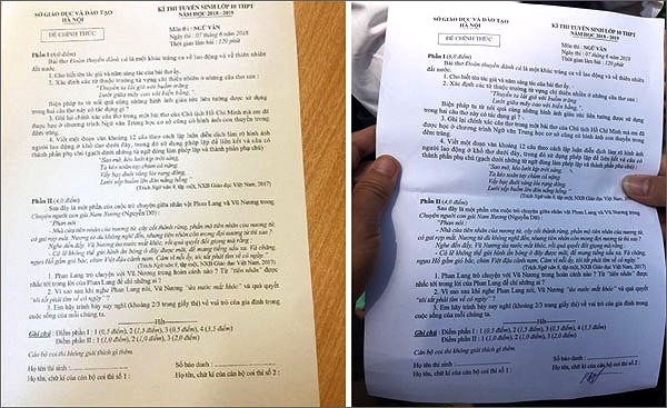 Vụ nghi lộ đề thi Ngữ văn lớp 10: Sở GD-ĐT Hà Nội nói gì? - Hình 1