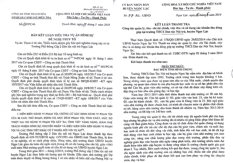 Thanh Hóa: Hai kết luận “vênh nhau” cả tỷ đồng, nguyên hiệu trưởng và kế toán kêu cứu? - Hình 1