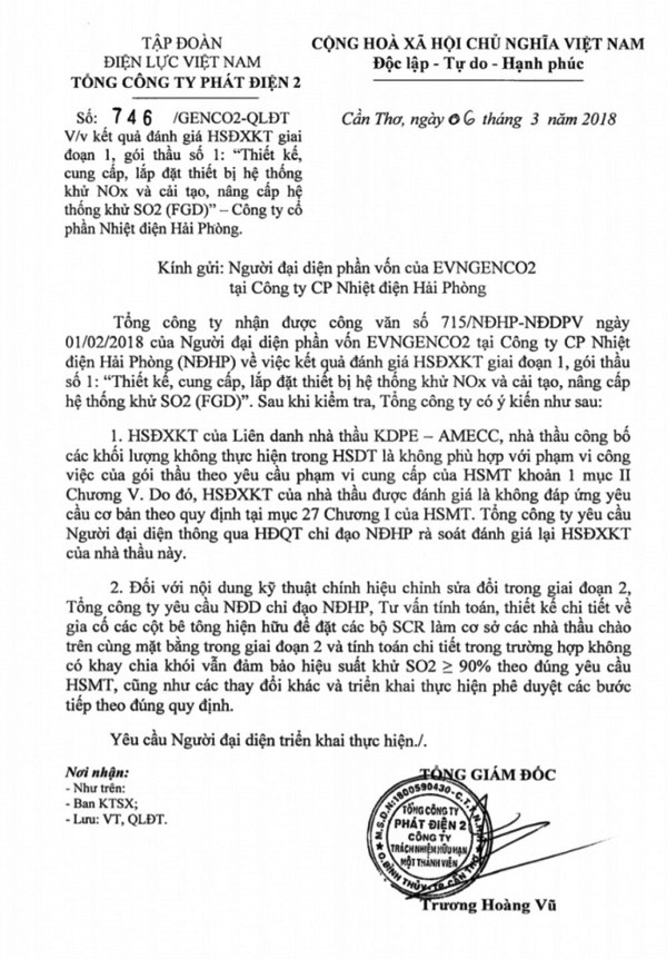 Vụ đấu thầu DA tại Nhà máy Nhiệt điện Hải Phòng: Thanh tra Bộ Công thương vào cuộc - Hình 3