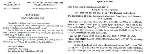 Bộ Y tế ban hành quyết định thu hồi thuốc Unicet kém chất lượng - Hình 2