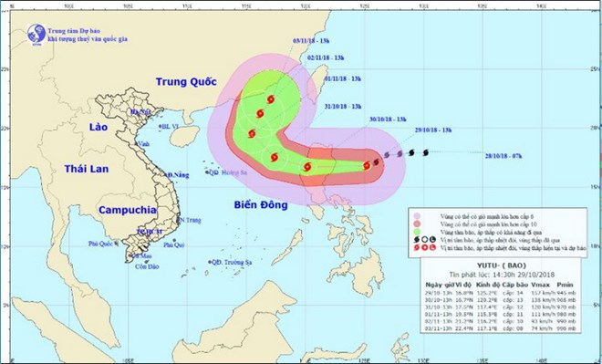 Tin mới nhất về bão Yutu - Hình 1