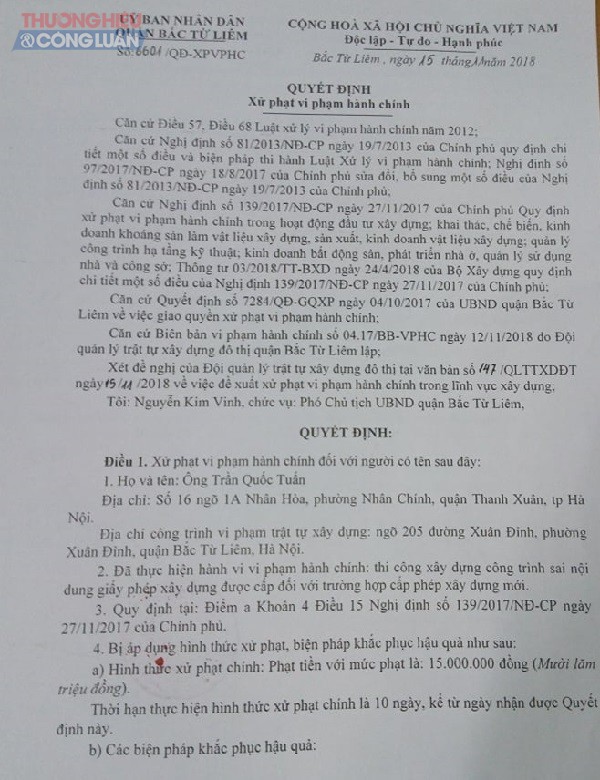 Phường Xuân Đỉnh (Bắc Từ Liêm, Hà Nội): Công trình ‘khủng’ có dấu hiệu biến tướng thành chung cư mini? - Hình 2