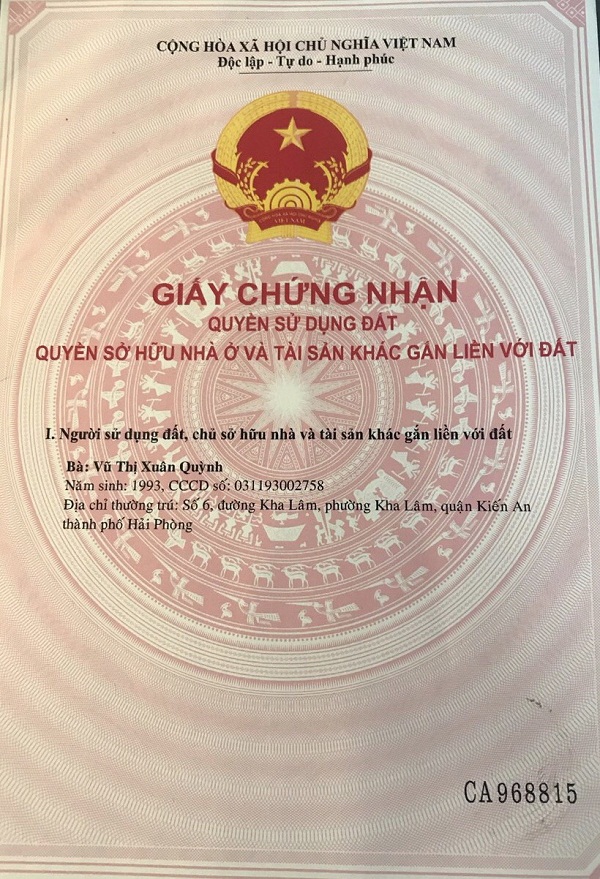 Hải Phòng: Nghi ngờ sử dụng GCNQSDĐ giả để giao dịch - Hình 1