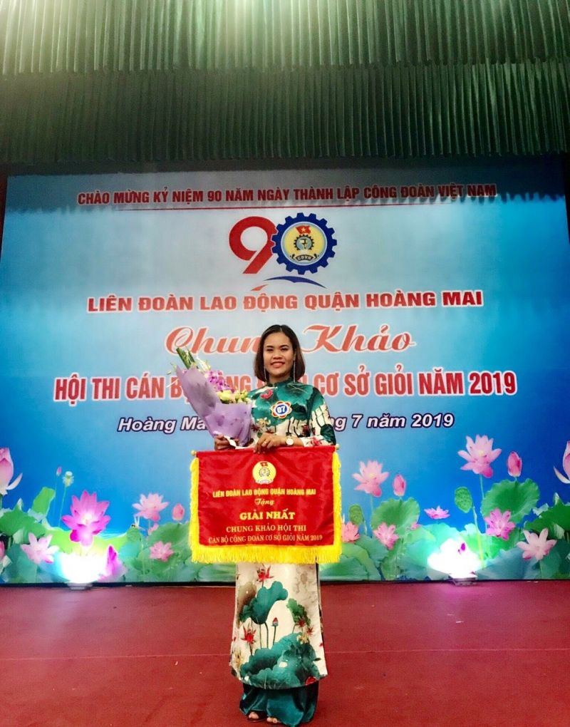 Cô Đỗ Thị Thanh Nga đạt giải Nhất hội thi Cán bộ Công Đoàn cơ sở giỏi năm 2019