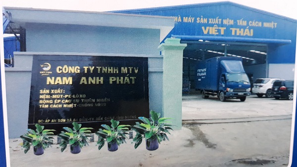 Trụ sở Công ty TNHH MTV Nam Anh Phát nơi xảy ra vụ cháy