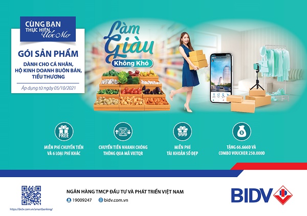 BIDV ra mắt gói sản phẩm toàn diện dành riêng cho khách hàng Tiểu thương