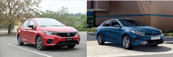 Về kích thước tổng thể, Kia K3 1.6 Luxury dài hơn và trường dáng hơn Honda City khi nhìn từ bên ngoài.