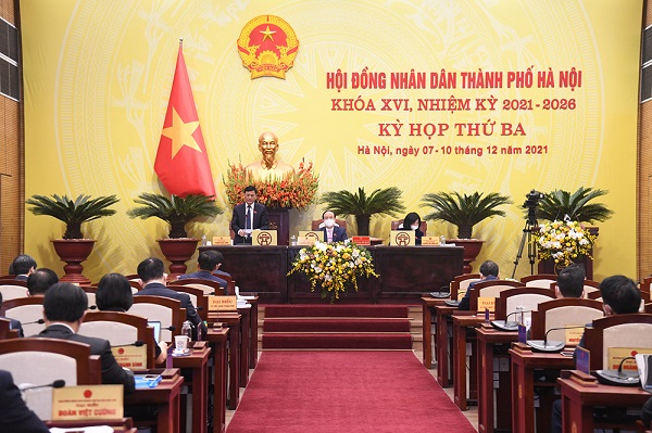 Quang cảnh kỳ họp thứ 3 HĐND thành phố khóa XVI