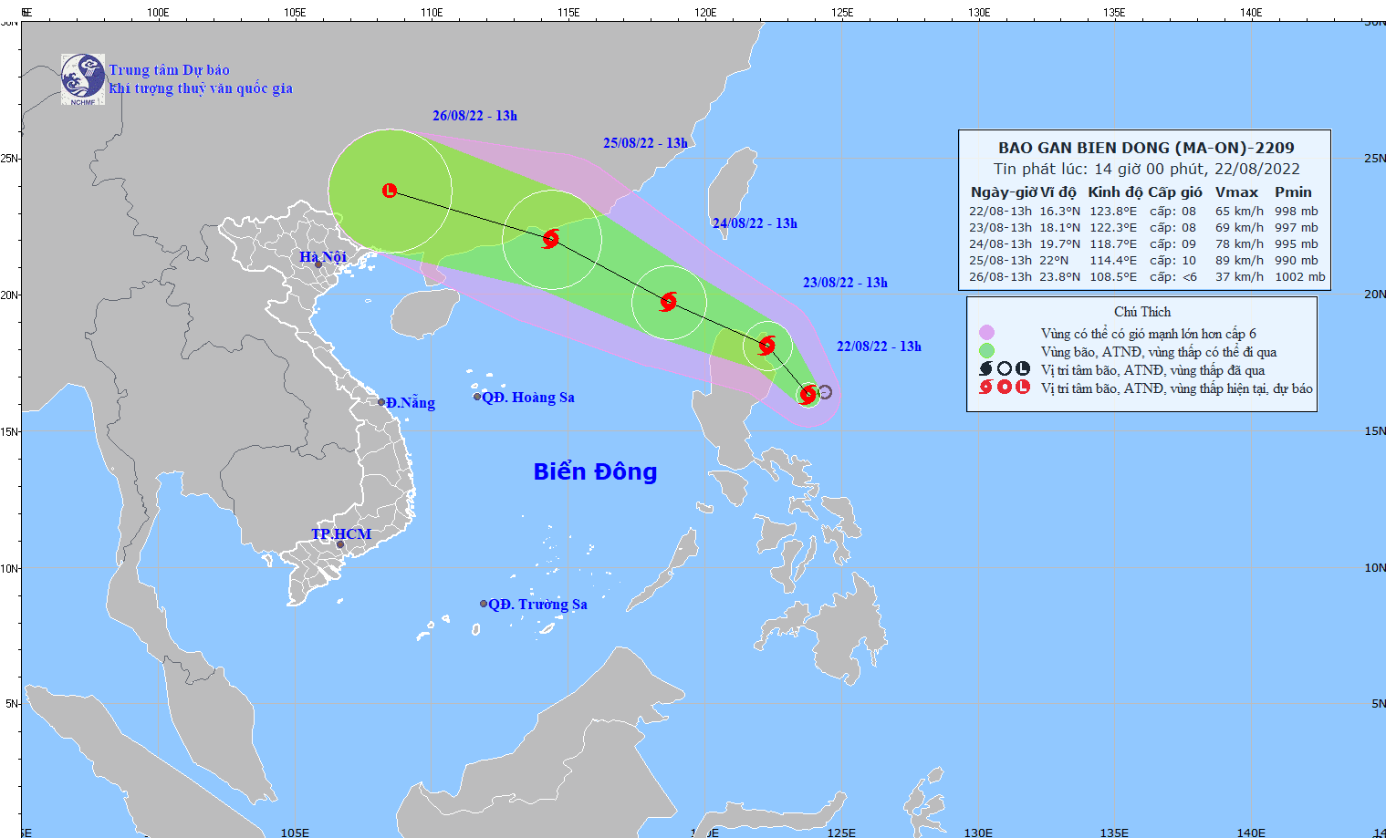 Tin bão gần trên Biển Đông