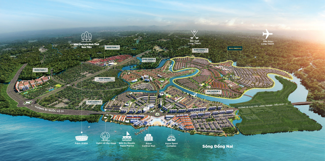 Khu đô thị sinh thái thông minh Aqua City có quy mô 1.000 ha.