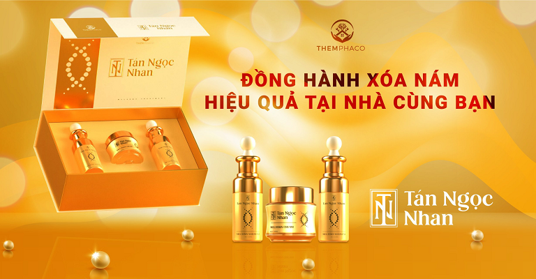 Bộ sản phẩm Tán Ngọc Nhan giúp xóa mờ nám, tàn nhang hiệu quả