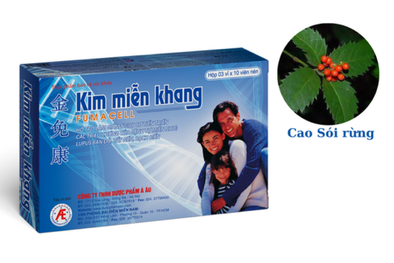 Kim Miễn Khang chứa cao sói rừng hỗ trợ điều trị bệnh da vảy cá