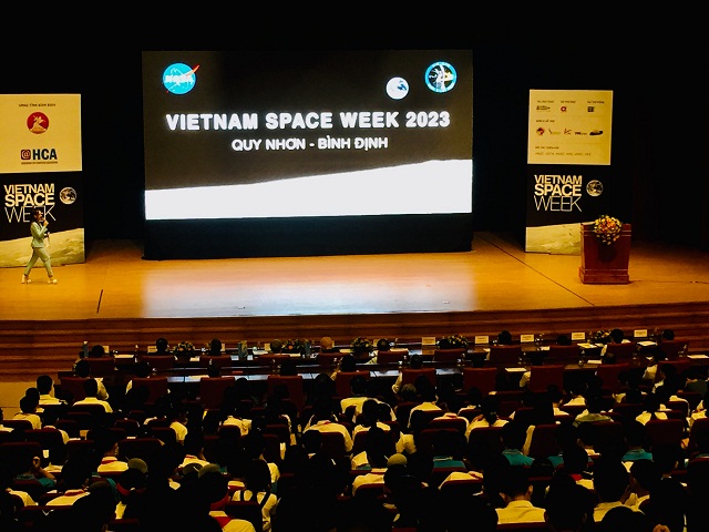 Quang cảnh Lễ khai mạc Tuần lễ NASA Việt Nam - Bình Định 2023.