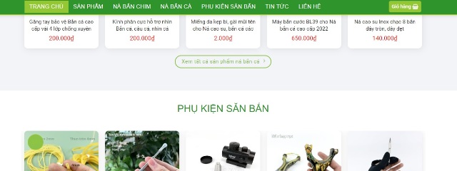 Hình ảnh giao diện Website TMĐT bán hàng vi phạm của cá nhân ông N.A.T.