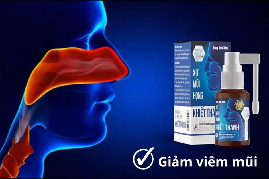 Xịt mũi họng Khiết Thanh là giải pháp giúp giảm viêm mũi