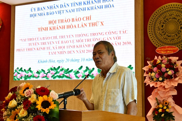 PGS. TS Võ Sĩ Tuấn- Nguyên Viện trưởng viện Hải Dương Học Nha Trang tham luận