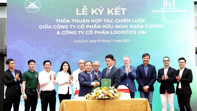 Lãnh đạo Công ty Cổ phần Hữu Nghị Xuân Cương ký kết thỏa thuận hợp tác chiến lược với Công ty Cổ phần Logistics U&I