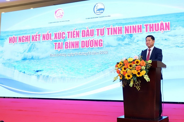 Ông Trần Quốc Nam, Phó Bí thư Tỉnh ủy, Chủ tịch UBND tỉnh Ninh Thuận phát biểu khai mạc