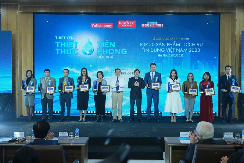 Hội trường lễ Công bố và Vinh danh Top 50 Sản phẩm – Dịch vụ Tin Dùng Việt Nam 2023