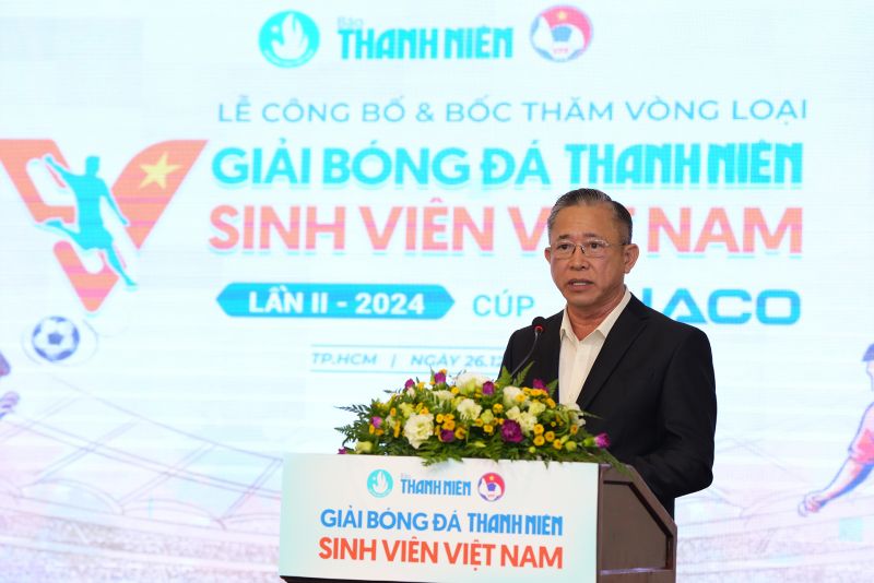 Tổng Giám đốc THACO Phạm Văn Tài phát biểu tại buổi lễ