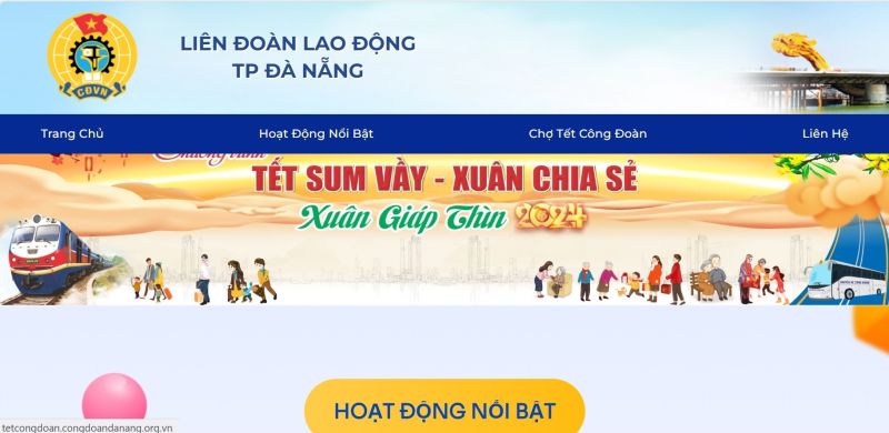 Giao diện Web Page “Tết sum vầy- Xuân chia sẻ Xuân Giáp Thìn 2024”. Ảnh: chụp màn hình