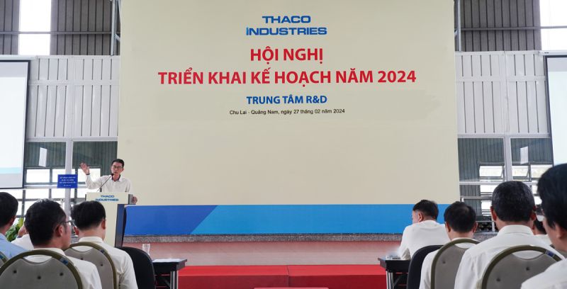 Ông Đỗ Minh Tâm - Tổng Giám đốc THACO INDUSTRIES phát biểu tại Hội nghị