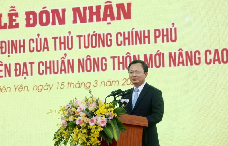 Ông Cao Tường Huy, Phó Bí thư Tỉnh ủy, Chủ tịch UBND tỉnh, phát biểu chỉ đạo tại buổi lễ.