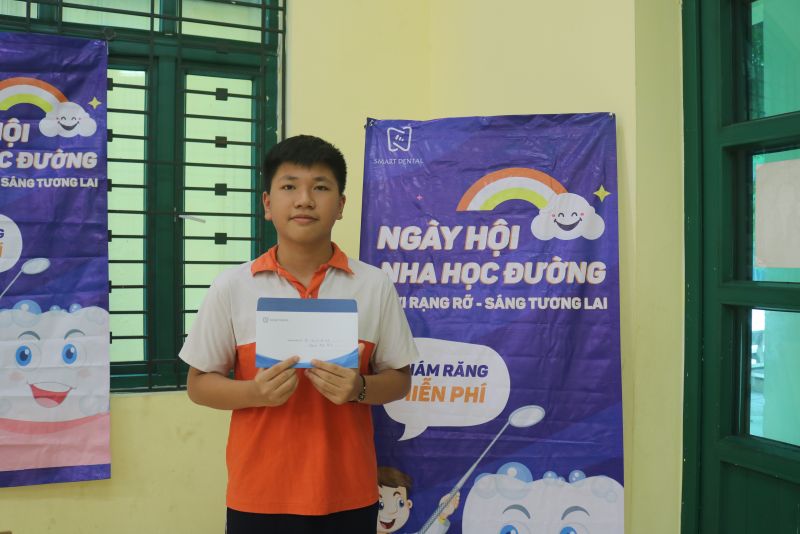 Em Đức Toàn – học sinh lớp 9A2 chia sẻ về Ngày hội nha khoa học đường: “Cười rạng rỡ-sáng tương lai”.