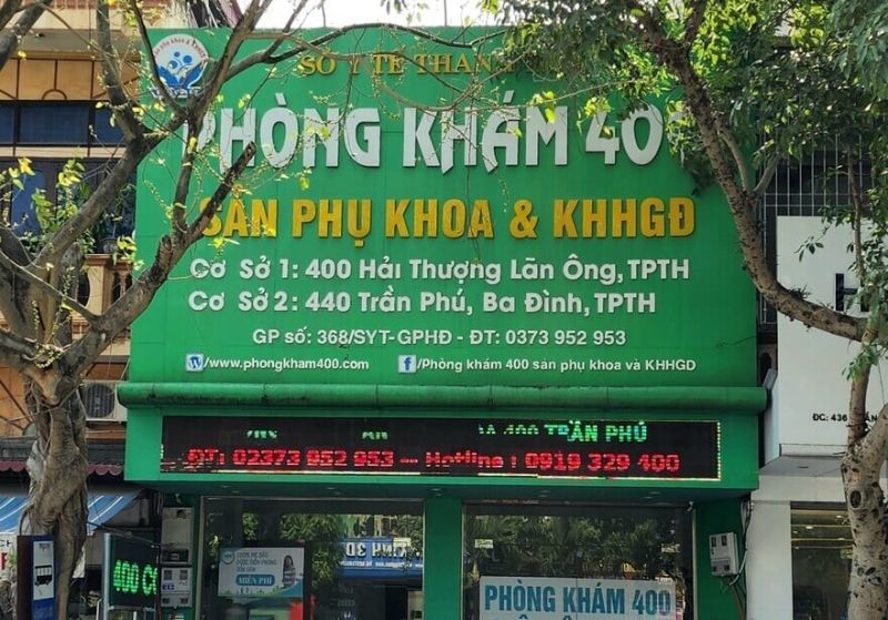 Phòng khám 400 cơ sở 2 tại số 440 Trần Phú, thành phố Thanh Hóa