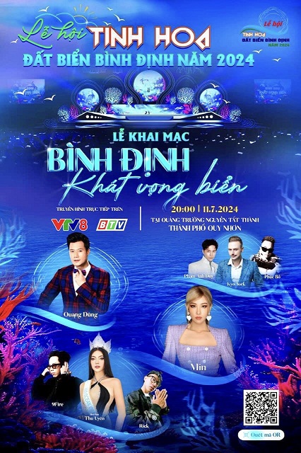 Poster giới thiệu về Lễ hội “Tinh hoa đất biển Bình Định năm 2024”. Ảnh:Viết Hiền