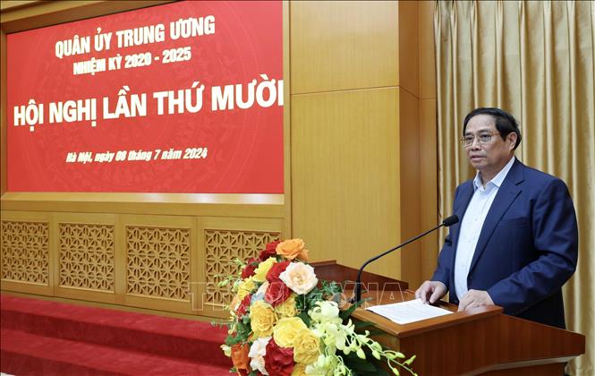 Thủ tướng Phạm Minh Chính phát biểu. Ảnh: Nhan Sáng/TTXVN