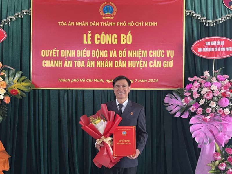 Ông Lê Minh Phước - tân Chánh án TAND huyện Cần Giờ