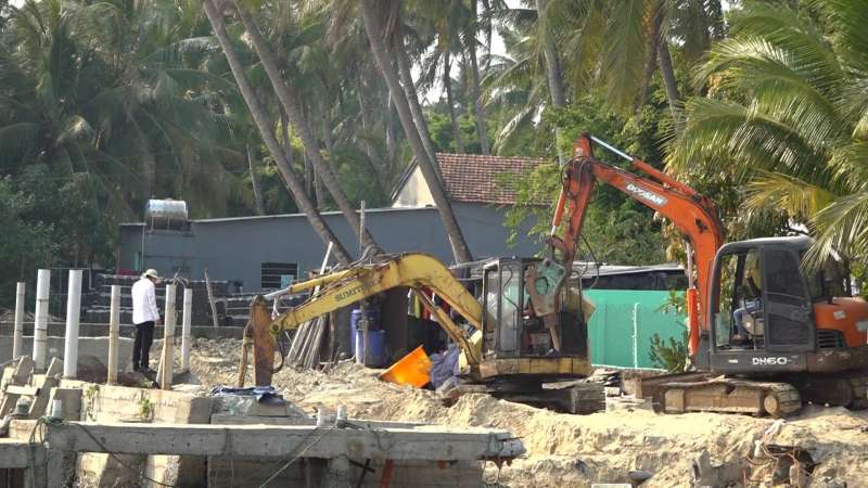 Hạng mục kè sông Bến Ván thuộc phạm vi đảm nhận của Cienco 873.