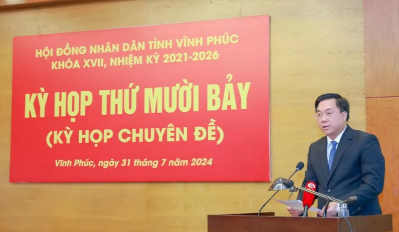 Tân Chủ tịch UBND tỉnh Vĩnh Phúc Trần Duy Đông