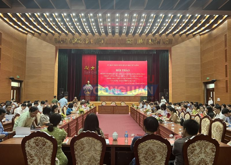 Hội thảo khoa học với chủ đề “Di sản văn hóa Bắc Từ Liêm, làng khoa bảng Đông Ngạc với kết nối chuỗi giá trị di sản văn hóa, du lịch trong phát triển công nghiệp văn hóa, xây dựng thành phố sáng tạo”