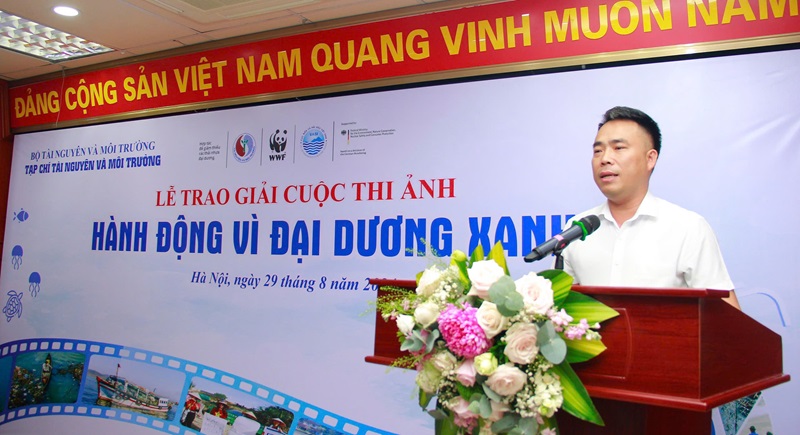 TS. Đào Xuân Hưng, Tổng Biên tập Tạp chí Tài nguyên và Môi trường, Trưởng Ban tổ chức phát biểu khai mạc