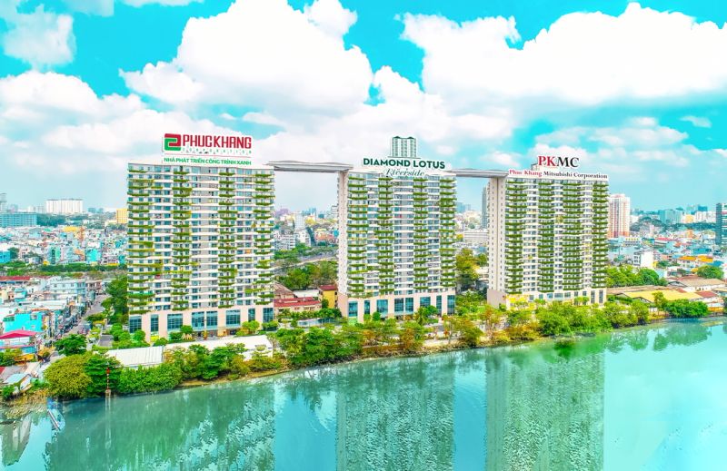 Diamond Lotus Riverside – một sản phẩm tiêu biểu được PKC tâm huyết thực hiện theo các tiêu chuẩn công trình xanh chuẩn mực