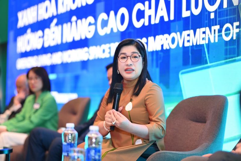 CEO Lưu Thị Thanh Mẫu chia sẻ quan điểm và chiến lược xanh hóa của doanh nghiệp tại sự kiện Tuần lễ CTX Việt Nam 2023