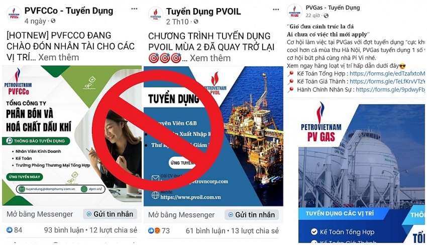 Các trang giả mạo đăng tin tuyển dụng tràn lan trên facebook