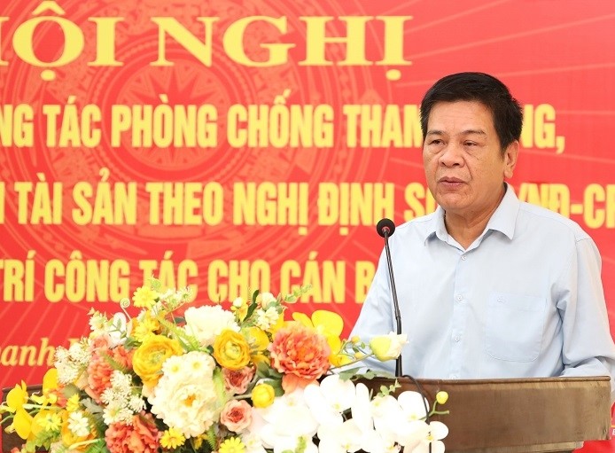 Phó Giám đốc Sở Công Thương Phùng Đình Ảnh phát biểu khai mạc hội nghị.