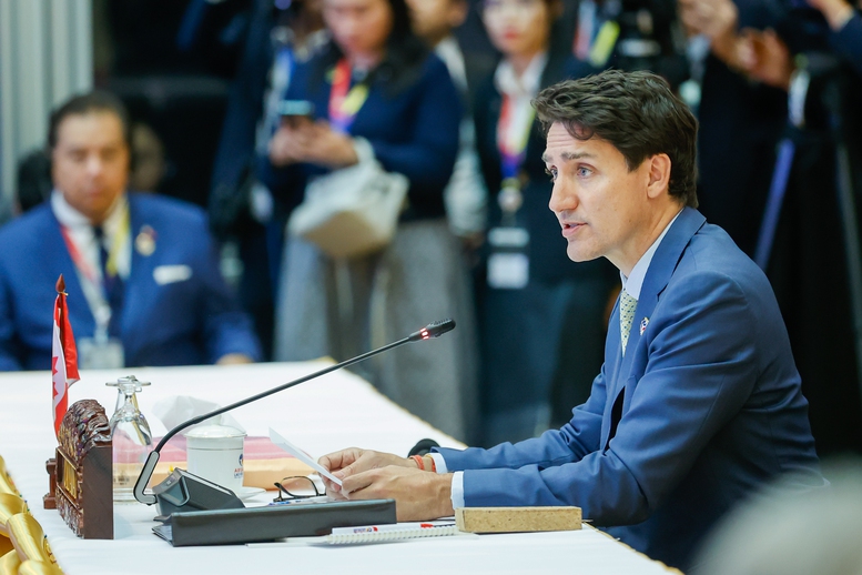 Thủ tướng Justin Trudeau khẳng định quyết tâm cùng ASEAN hoàn tất đàm phán Hiệp định Thương mại tự do ASEAN-Canada vào năm 2025, mang lại lợi ích thiết thực và thịnh vượng cho người dân - Ảnh: VGP/Nhật Bắc