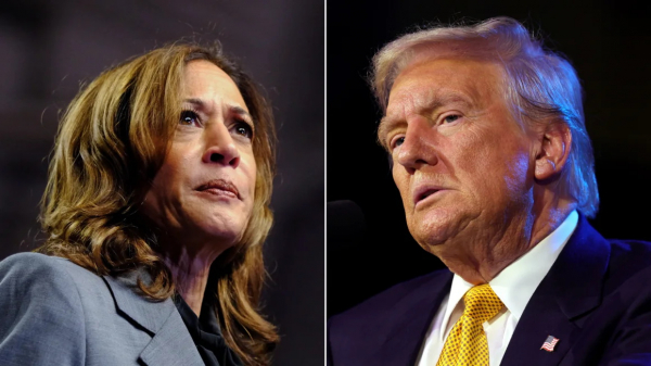 Phó Tổng thống Kamala Harris và cựu Tổng thống Donald Trump chỉ còn chưa đầy 1 tháng để vận động cử tri Mỹ. Ảnh: CNN